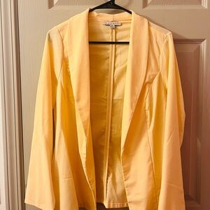 Haute Monde Light Yellow Women's Blazer